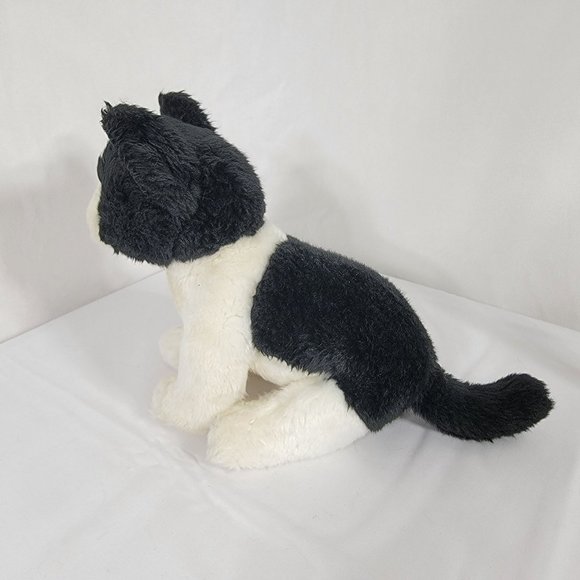 Nat & Jules Demdaco Black White Tuxedo Cat Small Plush green eyes beans kitten - Picture 5 of 9